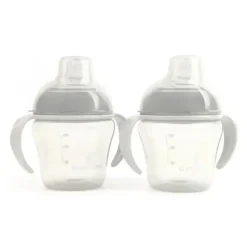 Primo Passi Straw, Sippy & Training Cups|Dishes, Utensils & Food Containers*- 2Pk Grey Sippy Cups 4M, 5 Oz