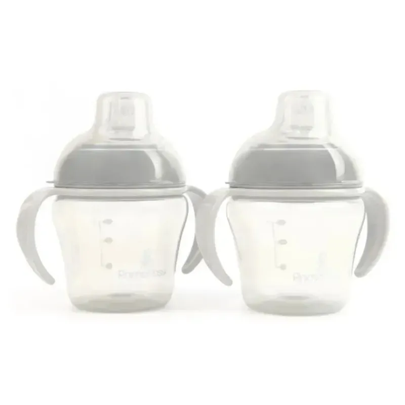 Primo Passi Straw, Sippy & Training Cups|Dishes, Utensils & Food Containers*- 2Pk Grey Sippy Cups 4M, 5 Oz