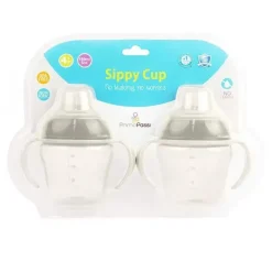 Primo Passi Straw, Sippy & Training Cups|Dishes, Utensils & Food Containers*- 2Pk Grey Sippy Cups 4M, 5 Oz