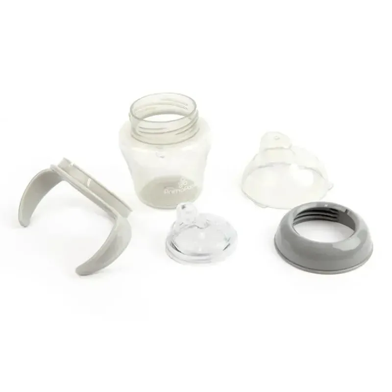 Primo Passi Straw, Sippy & Training Cups|Dishes, Utensils & Food Containers*- 2Pk Grey Sippy Cups 4M, 5 Oz