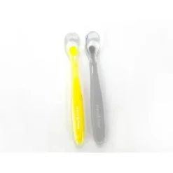 Primo Passi Utensils & Accessories|Dishes, Utensils & Food Containers*- 4Pk Silicone Spoon, Grey/Yellow