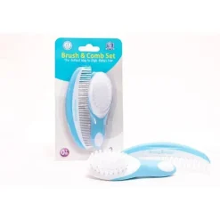 Primo Passi Grooming*- Super Soft Blue Baby Comb & Brush Set