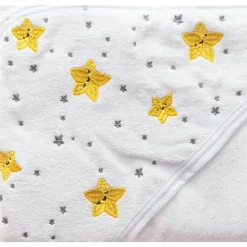 Primo Passi Baby Bath Towels*- Terry Hooded Baby Towel With Apron, White