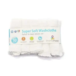 Primo Passi Baby Washcloths*Baby Washcloths, White