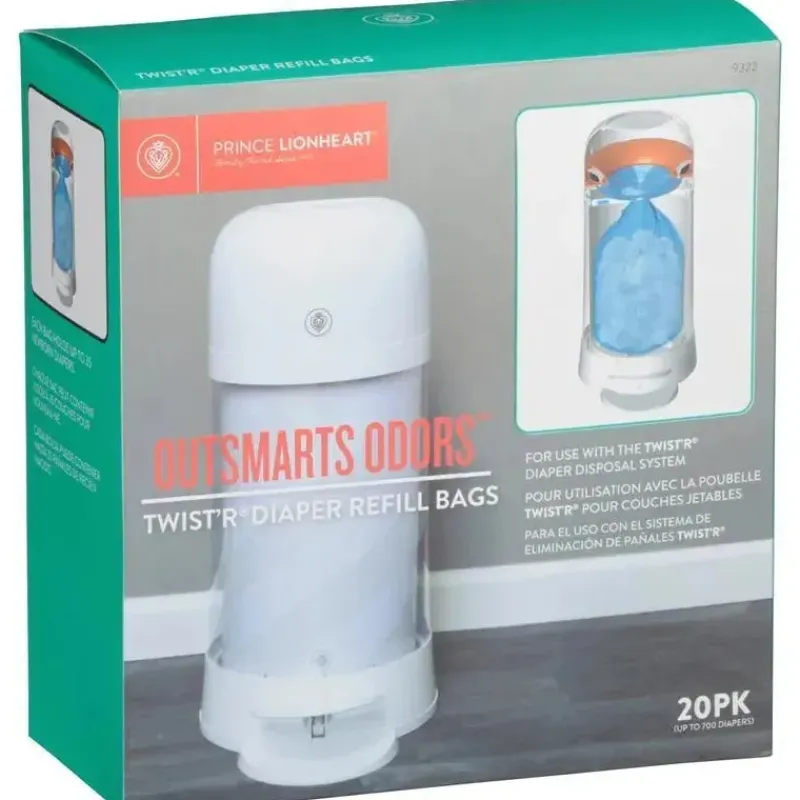 Prince Lionheart Diaper Pails & Refills*- Twist'r Diaper Disposal Refill Bags - 20 pk