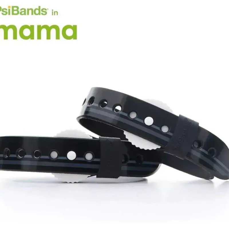 Psi Bands Mom Skincare & Beauty Products|Cool Baby Products*- Acupressure Wrist Bands for The Relief of Nausea, Racer Black