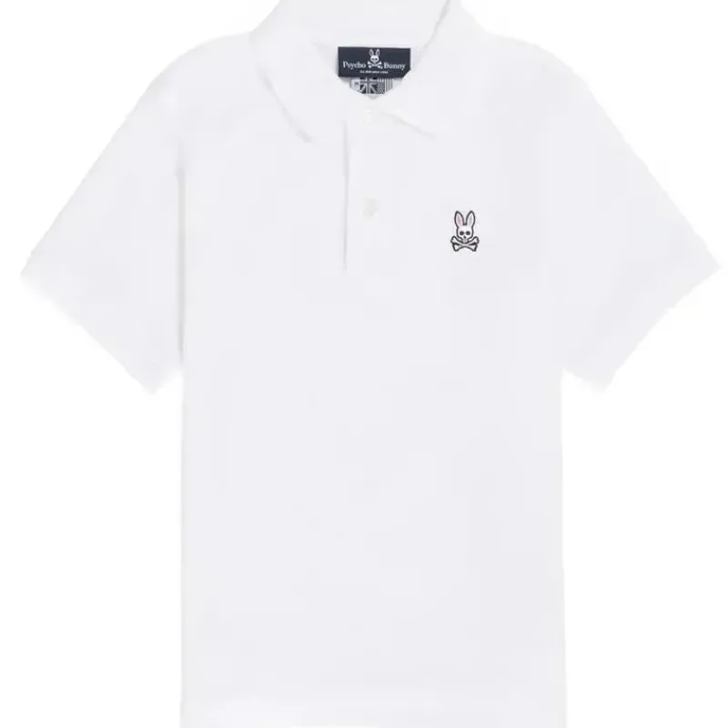 Psycho Bunny Baby Tops*Kids - Classic Polo, White