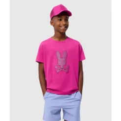 Psycho Bunny Baby Tops*Kids - Riviera Graphic Tee, Fuschia Red