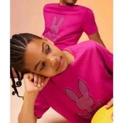 Psycho Bunny Baby Tops*Kids - Riviera Graphic Tee, Fuschia Red