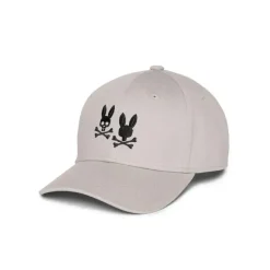 Psycho Bunny Baby Hats*Kids - Tilden Embroidered Bunny Baseball Cap, Oyster