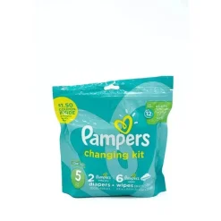 Pampers Disposable Diapers*PTL Usa Cruisers Changing Kit With Pamper Wipes