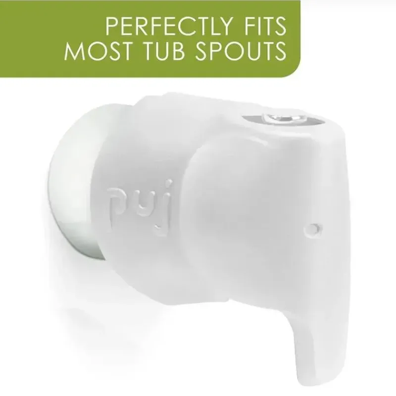 Puj Bath Tubs & Seats*- Snug, Ultra-Soft Spout Cover for Bathtub Taps, Elephant, White