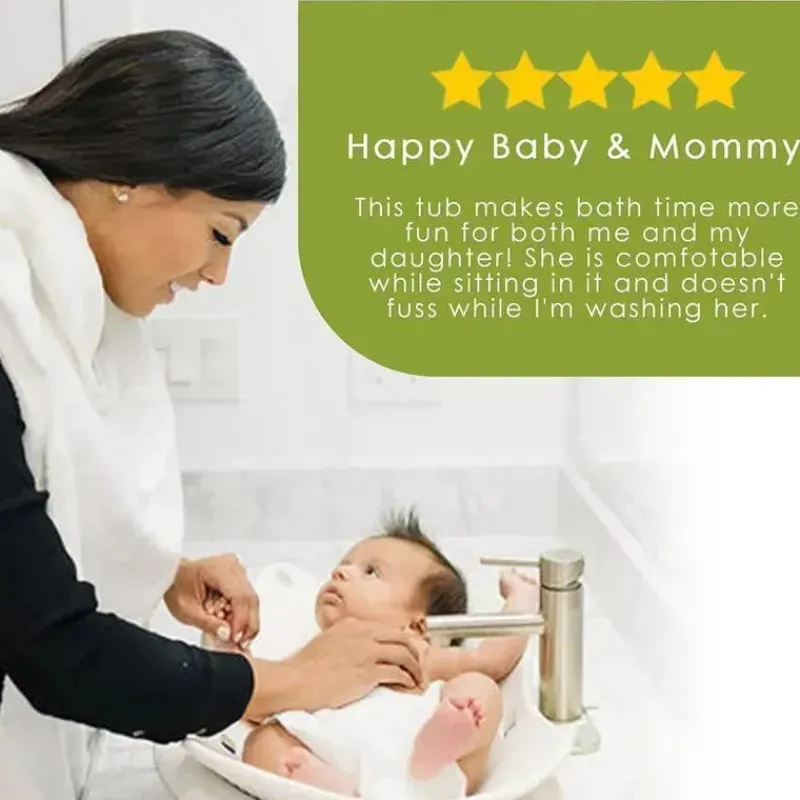 Puj Bath Tubs & Seats*- Tub, Soft and Foldable Baby Bathtub, in-Sink Baby Bath Seat, Grey