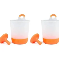 Puj Bath Toys*Phillup - Hangable Kid Cups 2 Pack, Tangerine