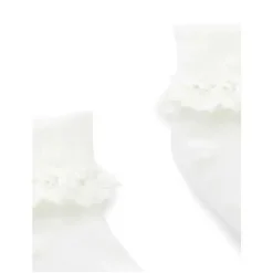 Pure Baby Baby Gloves & Socks*- Baby Girl White Lace Sock