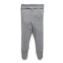 Pure Baby Baby Shorts, Jeans & Pants*- Baby Neutral Pointelle Footed Leggings, Smoke Melange