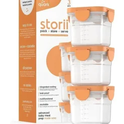 Quark Baby Food Storage*Quark - 3Pk Storrii Baby Food Containers with Lids, 5 oz