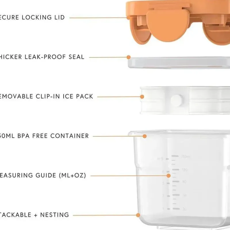 Quark Baby Food Storage*Quark - 3Pk Storrii Baby Food Containers with Lids, 5 oz