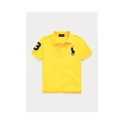 Ralph Lauren Baby Tops*- Short-Sleeve Big Pony Mesh Polo Racing Yellow