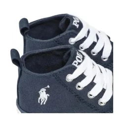 Ralph Lauren Baby Shoes*Baby - Boy Hamptyn High-Top Sneaker Crib Shoes, Navy