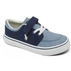 Ralph Lauren Baby Shoes*Baby - Boys Faxon Stay-Put Closure Casual Sneakers, Blue