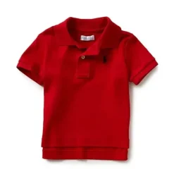 Ralph Lauren Baby Tops*Baby - Boys Interlock Polo Shirt, Red