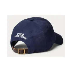 Ralph Lauren Baby Hats*Baby - Classic New Bond Chino Novelty Bear Graphic Sport Cap Navy
