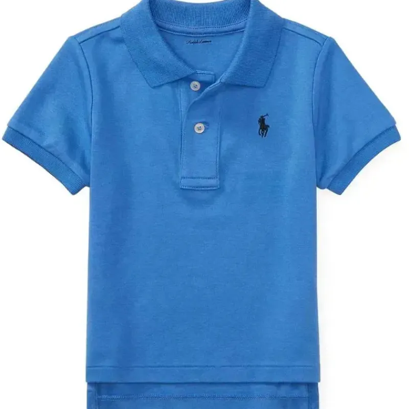 Ralph Lauren Baby Tops*Baby - Cotton Interlock Polo Shirt, Scot Blue