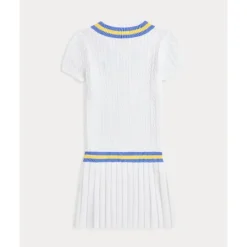 Ralph Lauren Dresses|Baby Dresses & Skirts*Baby - Girl Short-Sleeve Combed Cotton Mini Cable Knit Cricket Dress White/Blue