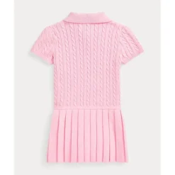 Ralph Lauren Dresses|Baby Dresses & Skirts*Baby - Girl Short-Sleeve Cotton Mini Cable Knit Polo Dress W/ Pleated Skirt