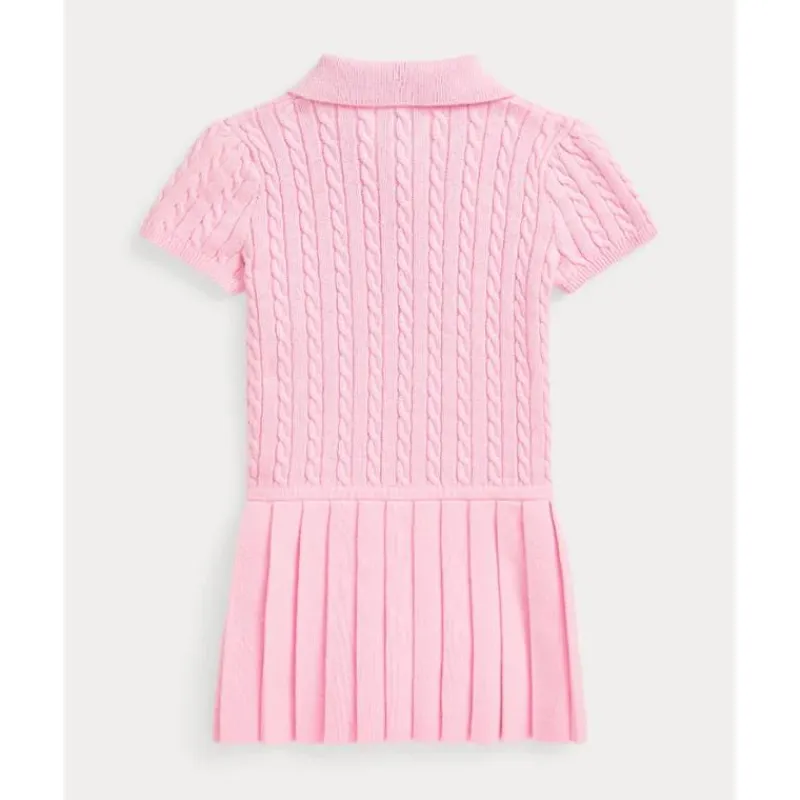 Ralph Lauren Dresses|Baby Dresses & Skirts*Baby - Girl Short-Sleeve Cotton Mini Cable Knit Polo Dress W/ Pleated Skirt