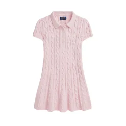 Ralph Lauren Dresses|Baby Dresses & Skirts*Baby - Girl Short Sleeve Cotton Cable Dress Pink