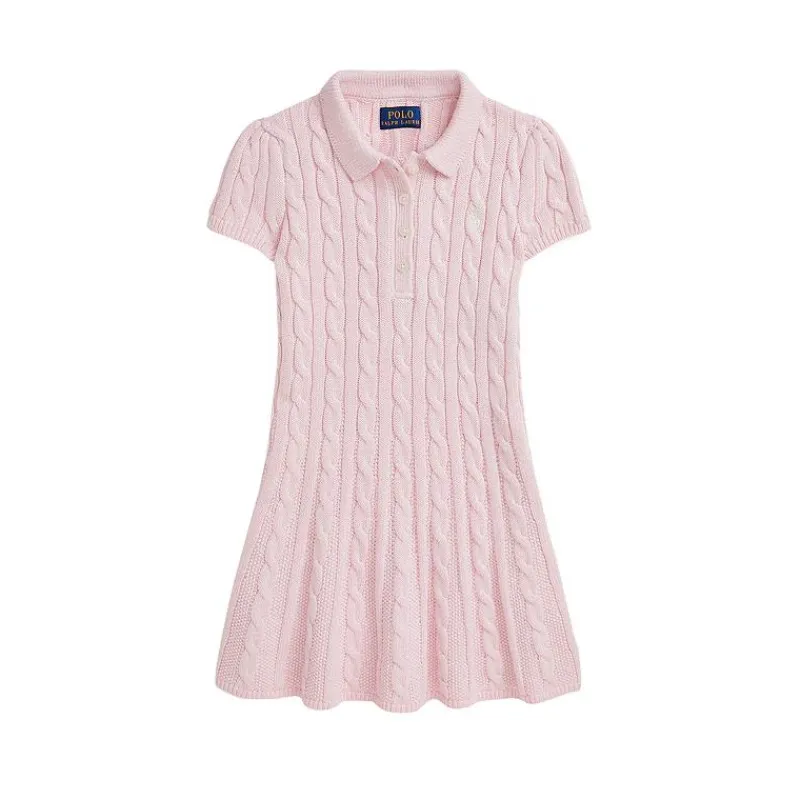 Ralph Lauren Dresses|Baby Dresses & Skirts*Baby - Girl Short Sleeve Cotton Cable Dress Pink