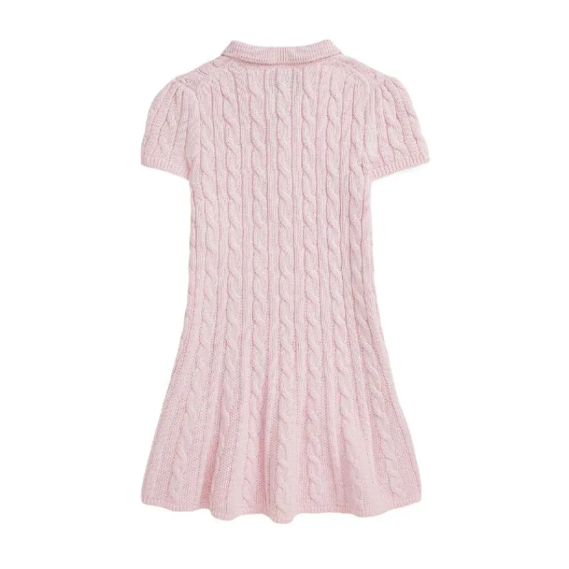 Ralph Lauren Dresses|Baby Dresses & Skirts*Baby - Girl Short Sleeve Cotton Cable Dress Pink