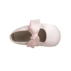 Ralph Lauren Baby Shoes*Baby - Girls Briley Leather Bow Detail Crib Shoes, Pink