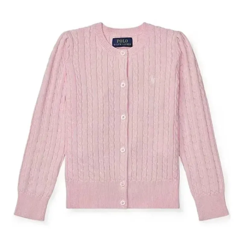 Ralph Lauren Baby Coats, Sweaters & Jackets*Baby - Long-Sleeve Cashmere Cable Knit Cardigan Sweater Pink