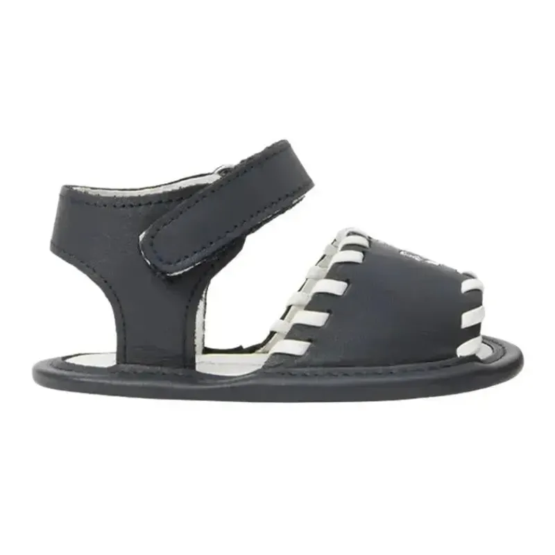 Ralph Lauren Baby Shoes*Baby - Nautical Girl Sandal Leather White Anchor