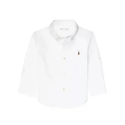 Ralph Lauren Baby Tops*Baby - Oxford Long Sleeve Top Shirt White