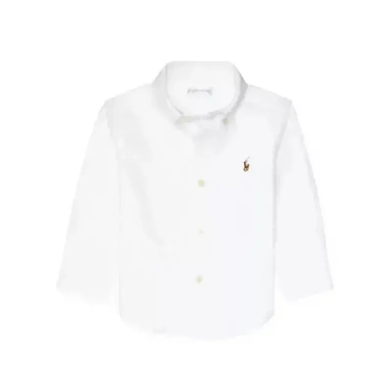 Ralph Lauren Baby Tops*Baby - Oxford Long Sleeve Top Shirt White