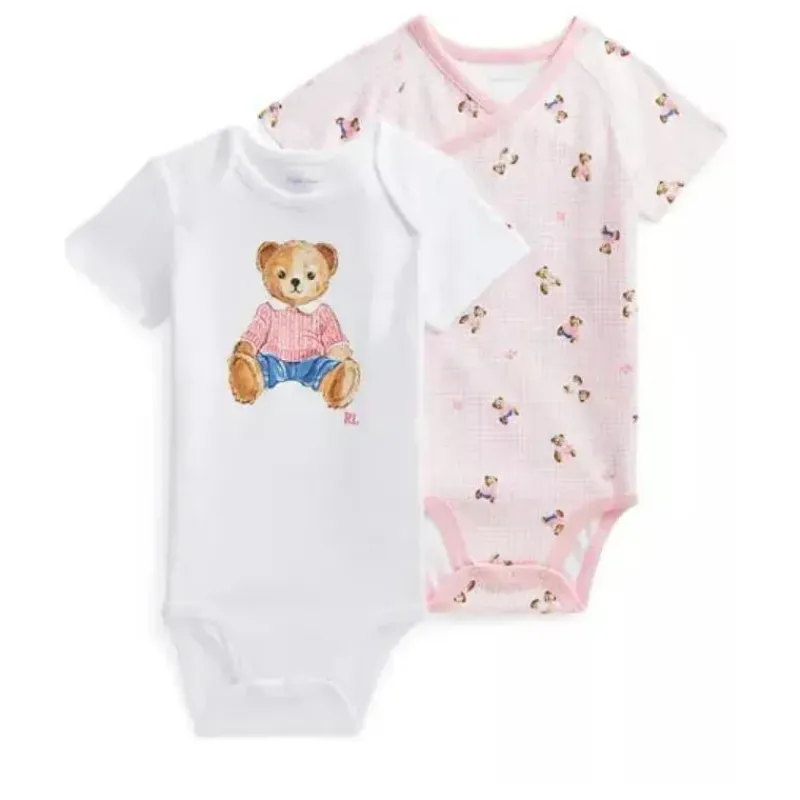 Ralph Lauren Baby Onesies & Bodysuits*Baby - 2Pk Girls Polo Bear Cotton Bodysuit