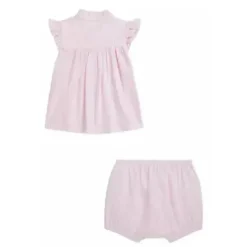 Ralph Lauren Baby One-Pieces*Baby - 2Pk Short Sleeve Oxford Mesh Top With Bloomer, Carmel Pink