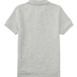 Ralph Lauren Baby Tops*Baby - Short-Sleeve Basic Mesh Polo, Grey Heather