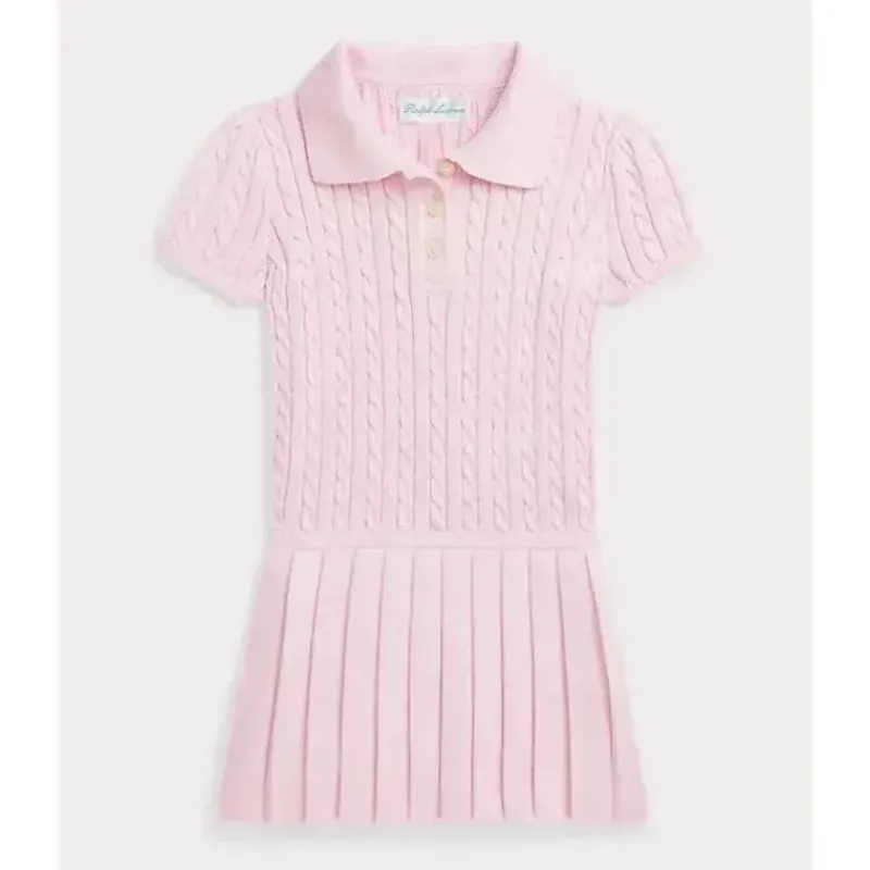 Ralph Lauren Dresses|Baby Dresses & Skirts*Baby - Short-Sleeve Cotton Mini Cable Knit Polo Dress