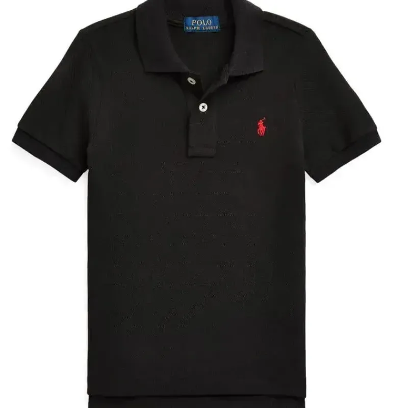 Ralph Lauren Baby Tops*Baby - Short-Sleeve Basic Mesh Polo, Black