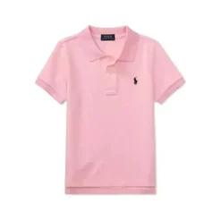 Ralph Lauren Baby Tops*Baby - Short-Sleeve Basic Mesh Polo, Carmel Pink