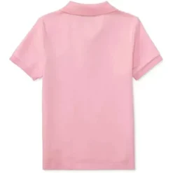 Ralph Lauren Baby Tops*Baby - Short-Sleeve Basic Mesh Polo, Carmel Pink
