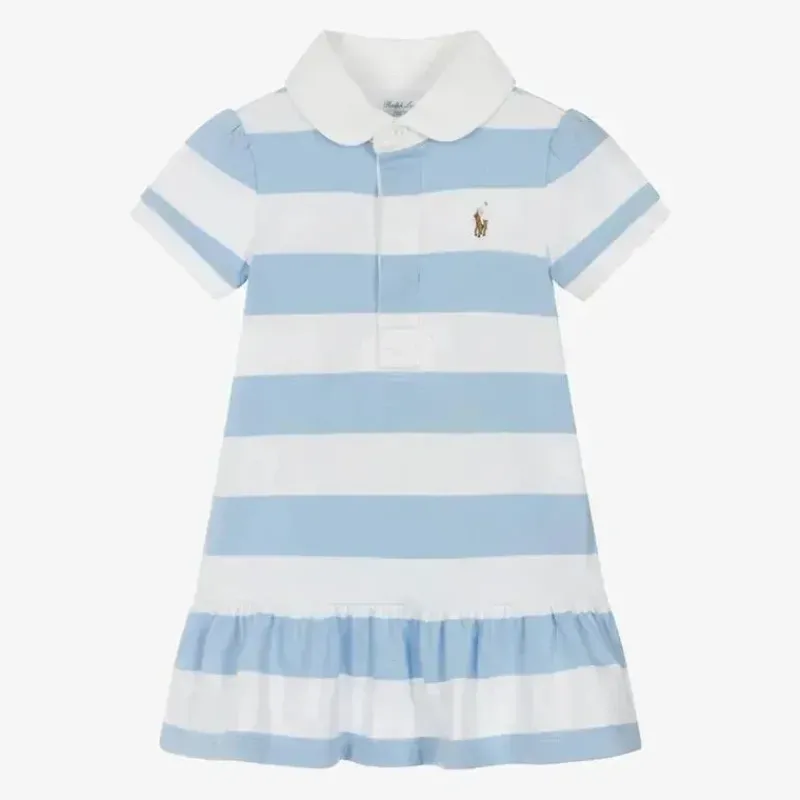 Ralph Lauren Dresses|Baby Dresses & Skirts*Baby - Short-Sleeve Rugby Jersey Knit Polo Peplum Dress
