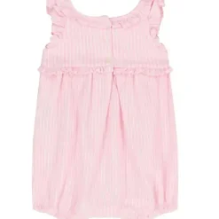 Ralph Lauren Baby One-Pieces*Baby - Sleeveless Oxford Mesh Bubble Shortall, Carmel Pink