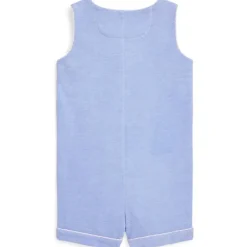 Ralph Lauren Baby One-Pieces*Baby - Sleeveless Oxford Mesh Tank Shortall, Blue
