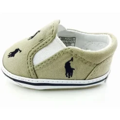 Ralph Lauren Baby Shoes*Bal Harbour Repeat Layette, Khaki/Navy Pony, Size 1